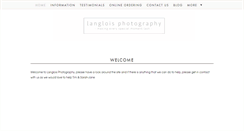 Desktop Screenshot of langloisphotography.com